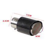 Racing Red Flame Led Exhaust Muffler Tip Carbon Fiber Racing Automobile Car Tail Pipe Light 2.5 Inch Inlet 4 Inch Outlet - Image 2