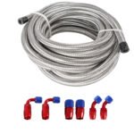 10/16/20FT 6AN CPE Fuel line Hose Braided Nylon Stainless Steel Oil Gas - Image 30