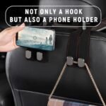 Car Seat Back Alcantara Storage Hook - Double Hook Holder for Convenient Storage - Image 3