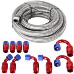 10/16/20FT 6AN CPE Fuel line Hose Braided Nylon Stainless Steel Oil Gas - Image 20