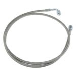 Turbo Oil Feed Line 48" Steel Braided 4AN 90 Degree Straight Hose - Image 5