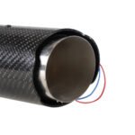 Racing Red Flame Led Exhaust Muffler Tip Carbon Fiber Racing Automobile Car Tail Pipe Light 2.5 Inch Inlet 4 Inch Outlet - Image 4