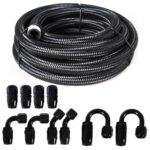 10/16/20FT 6AN CPE Fuel line Hose Braided Nylon Stainless Steel Oil Gas - Image 40
