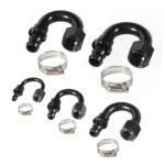 2PCS 4AN 6AN 8AN 10AN 12AN 0°/45°/90°/180° Push Lock Hose End Fitting Fuel Line Adaptor - Image 4