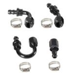 2PCS 4AN 6AN 8AN 10AN 12AN 0°/45°/90°/180° Push Lock Hose End Fitting Fuel Line Adaptor - Image 5