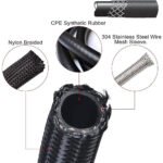 Universal 10AN Baffled Oil Catch Can Breather Can with Drain Valve 750ML Bundle and 10AN 5/8'' Fuel Line Fitting Kit Nylon Braided CPE Oil Hose - Image 6