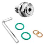M12.1-1.25 x 15mm Oil Drain Plug Oversize Piggyback, Stainless Steel Self Tapping Oil Pan Thread Repair Kit with O-Ring - Image 3