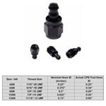 2PCS 4AN 6AN 8AN 10AN 12AN 0°/45°/90°/180° Push Lock Hose End Fitting Fuel Line Adaptor - Image 9