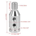 GSTP Car Silver Tone Gear Shift Knob Adapter Fit for Non Threaded Shifter - Image 9