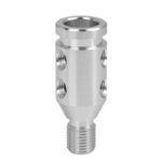 GSTP Car Silver Tone Gear Shift Knob Adapter Fit for Non Threaded Shifter - Image 5