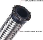 10/16/20FT 10AN CPE Fuel line Hose Braided Nylon Stainless Steel Oil Gas - Image 3